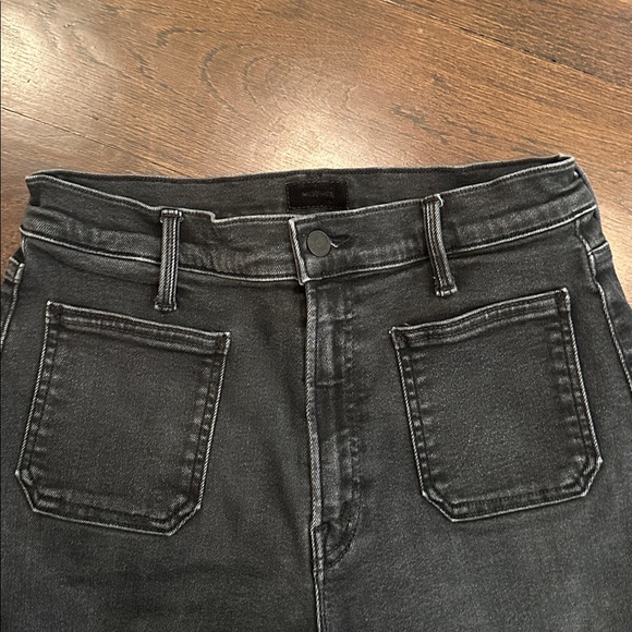 Mother Rambler Patch Pocket Zip Sneak Straight Leg in Vroom - Picture 2 of 7